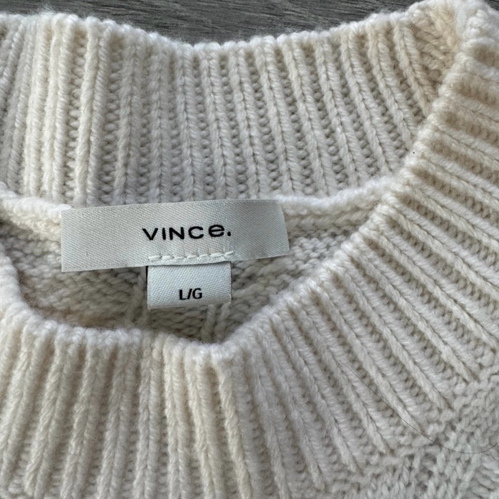 Vince Cream Cable Knit Sweater - Picture 2 of 5